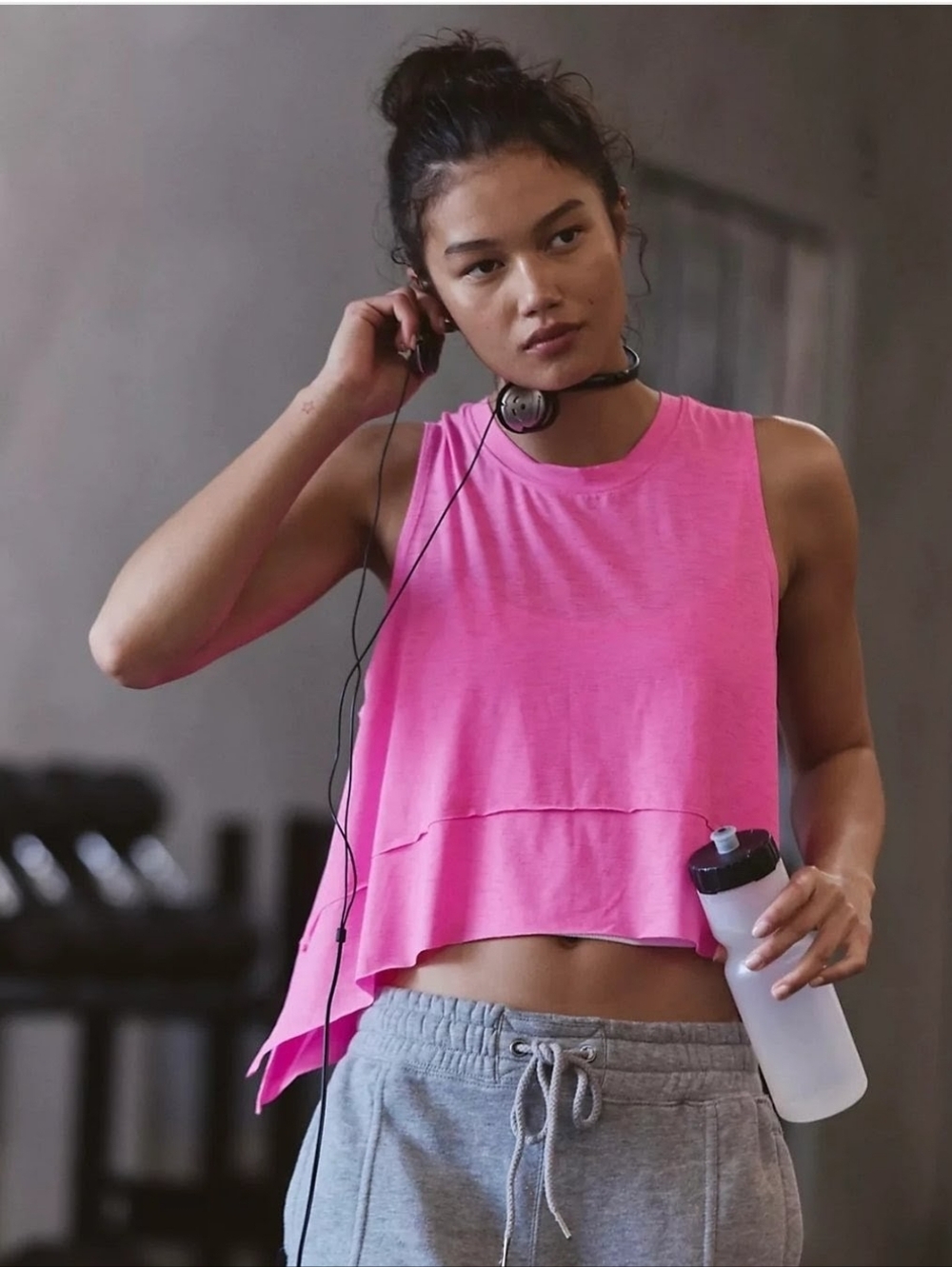 NWOT $38 Free People Tempo Tank In Pink Size M